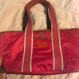 Pink vinyl coach Bag